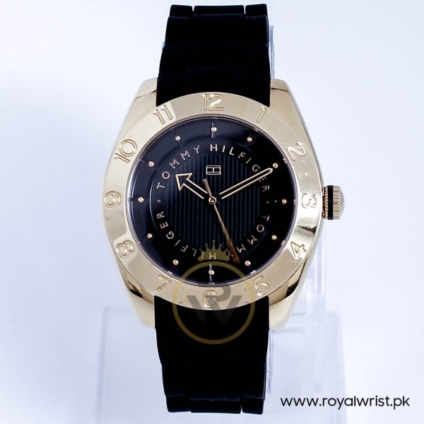 Tommy Hilfiger Women’s Quartz Black Silicone Strap Black Dial 40mm Watch 1781355