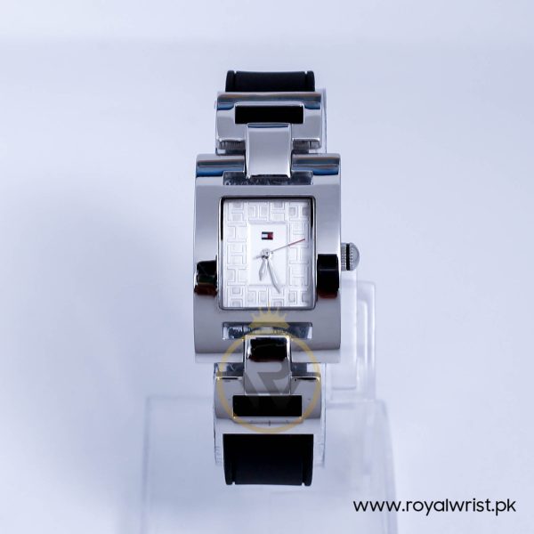 Tommy Hilfiger Women’s Quartz Black Silicone Strap White Dial 26mm Watch 1781067