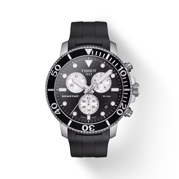 TISSOT Men’s Quartz Black Silicone Strap Black Dial 45mm Watch T120.417.17.051.00