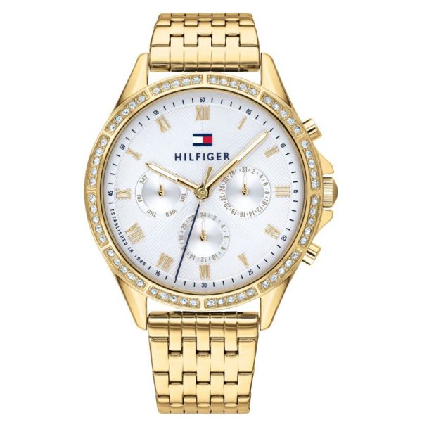 Tommy Hilfiger Women’s Quartz Gold Stainless Steel Silver Dial 40mm Watch 1782142