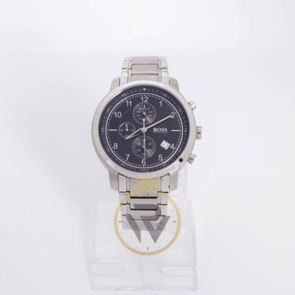 Hugo Boss Men’s Quartz Silver Stainless Steel Black Dial 45mm Watch 15136895