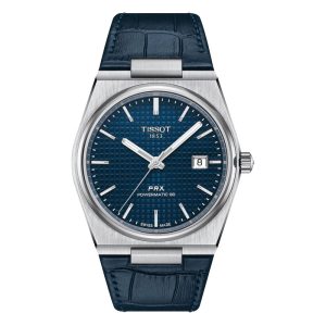 TISSOT Men’s Swiss Made Automatic Blue Leather Strap Blue Dial 42mm Watch T137.407.16.041.00