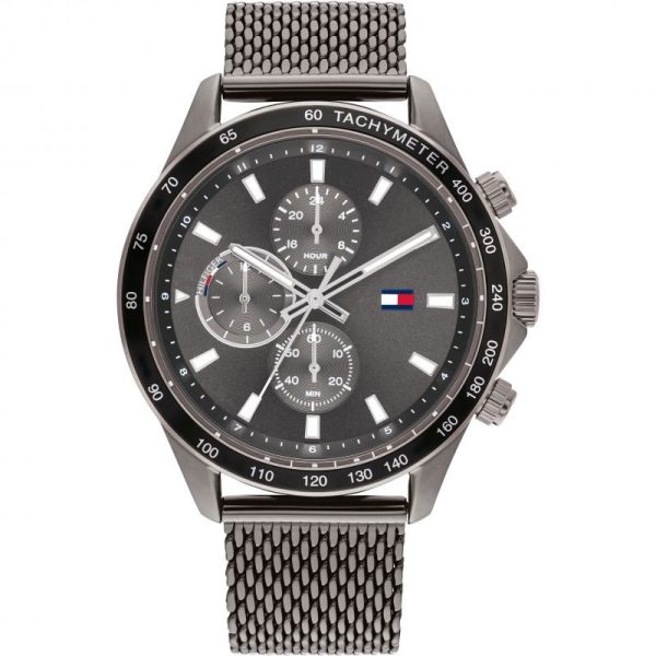 Tommy Hilfiger Men’s Quartz Grey Stainless Steel Grey Dial 44mm Watch 1792019