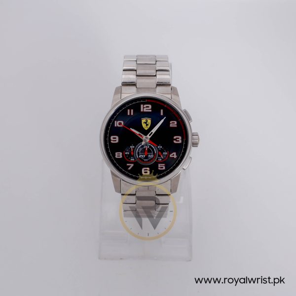 Ferrari Men’s Quartz Silver Stainless Steel Black Dial 44mm Watch 0830065
