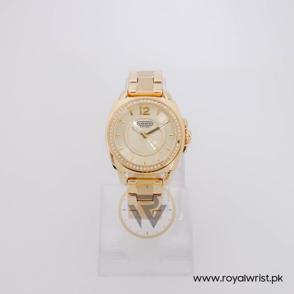 Coach Women’s Quartz Gold Stainless Steel Gold Dial 38mm Watch CA437348