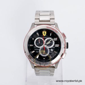 Ferrari Men’s Quartz Silver Stainless Steel Black Dial 48mm Watch 830152