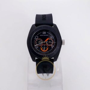 Hugo Boss Men’s Quartz Black Silicone Strap Black Dial 44mm Watch 1512549