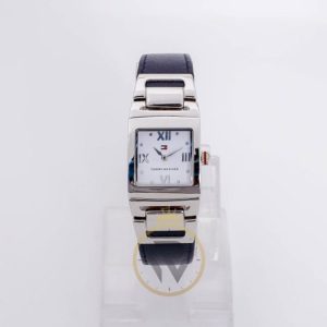 Tommy Hilfiger Women’s Quartz Black Leather Strap White Dial 24mm Watch 1780980