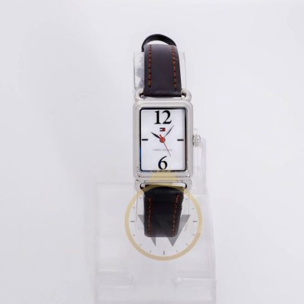 Tommy Hilfiger Women’s Quartz Dark Brown Leather Strap Mother Of Pearl Dial 23mm Watch 1780888