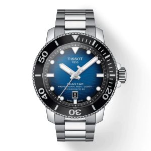 TISSOT Men’s Swiss Made Powermatic Silver Stainless Steel Blue Dial 40mm Watch T120.607.11.041.01