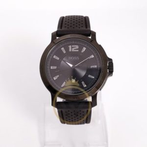Hugo Boss Men’s Quartz Black Silicone Strap Black Dial 46mm Watch 1512453