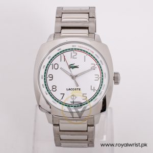 Lacoste Men’s Quartz Silver Stainless Steel White Dial 43mm Watch 2010486