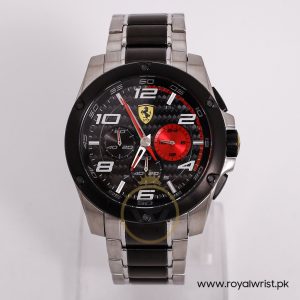 Ferrari Men’s Quartz Two-tone Stainless Steel Black Dial 46mm Watch 830032