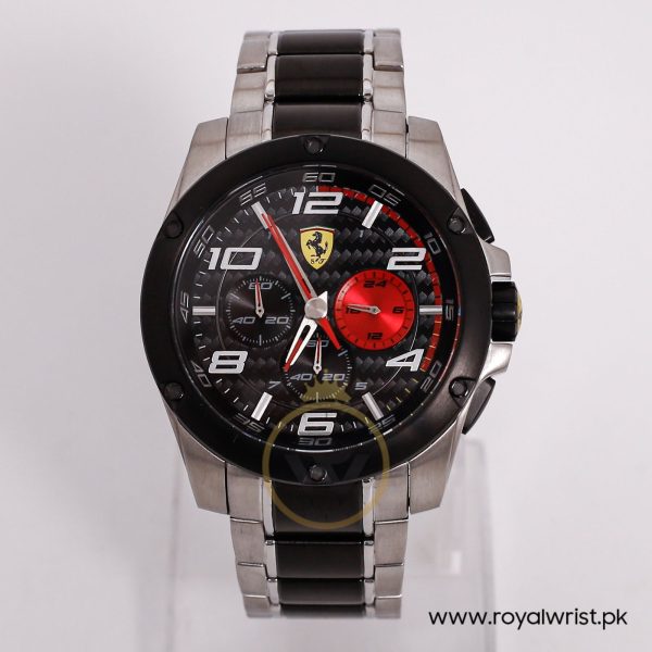 Ferrari Men’s Quartz Two-tone Stainless Steel Black Dial 46mm Watch 830032