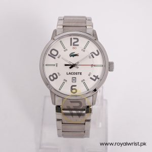 Lacoste Men’s Quartz Silver Stainless Steel White Dial 44mm Watch 2010494