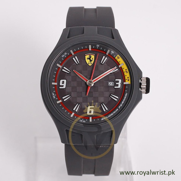Ferrari Men’s Quartz Grey Silicone Strap Grey Dial 44mm Watch 830068