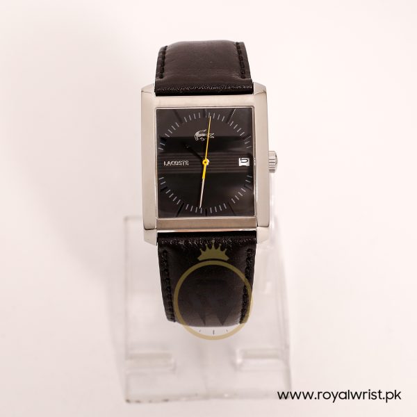 Lacoste Men’s Quartz Black Leather Strap Black Dial 33mm Watch 2010560