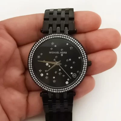 Michael Kors Women’s Quartz Stainless Steel Black Dial 39mm Watch MK3787