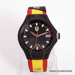 Ferrari Men’s Quartz Black Silicone Strap Black Dial 44mm Watch 0830130