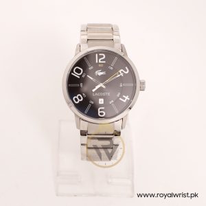 Lacoste Men’s Quartz Silver Stainless Steel Black Dial 44mm Watch 2010495