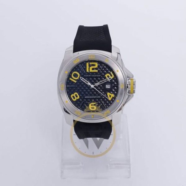 Tommy Hilfiger Men’s Quartz Black Silicone Strap Black Dial 46mm Watch TH1131140930