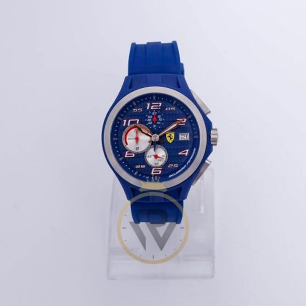 Ferrari Men’s Quartz Blue Silicone Strap Blue Dial 42mm Watch 830075