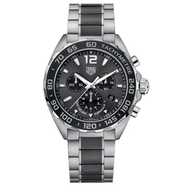 Tag Heuer Men’s Quartz Swiss Made Two-tone Stainless Steel Grey Dial 43mm Watch CAZ1011.BA0843