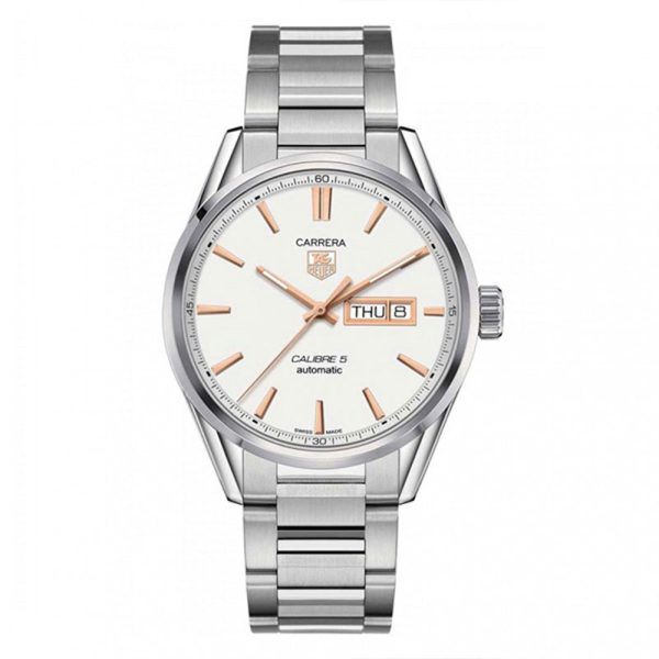 Tag Heuer Carrera Men’s Automatic Swiss Made Silver Stainless Steel Grey Dial 41mm Watch WAR201D.BA0723