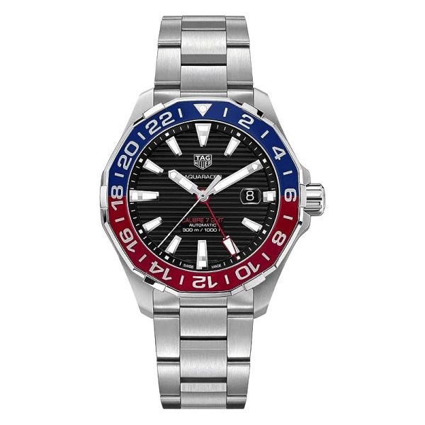 Tag Heuer Aquaracer Men’s Automatic Swiss Made Silver Stainless Steel Black Dial 43mm Watch WAY201F.BA0927