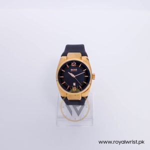 Hugo Boss Men’s Quartz Black Silicone Strap Black Dial 44mm Watch 1512452