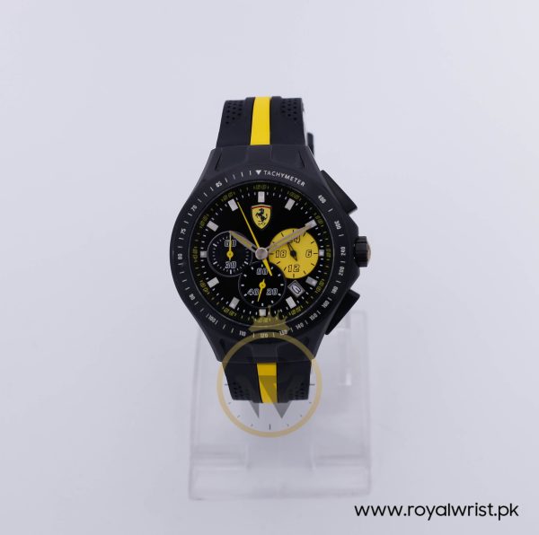 Ferrari Men’s Quartz Black Silicone Strap Black Dial 43mm Watch 830025