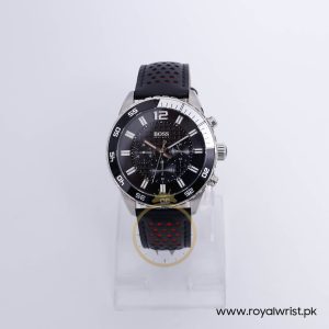 Hugo Boss Men’s Quartz Black Leather Strap Black Dial 44mm Watch 1512804/2