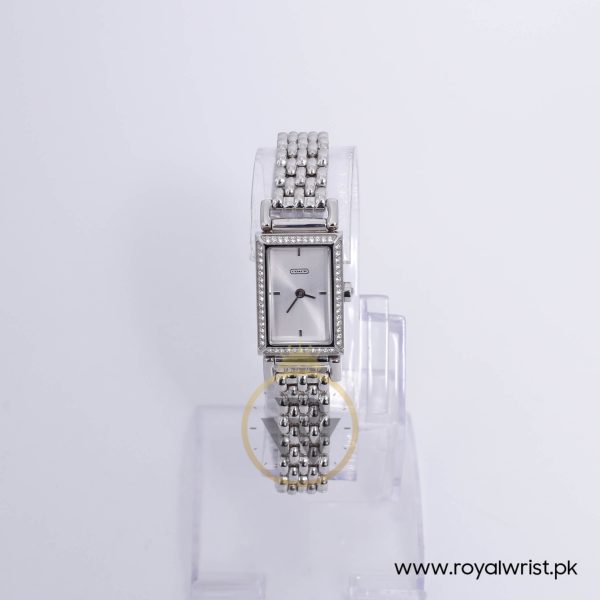 Coach Women’s Quartz Silver Stainless Steel Mother Of Pearl Dial 19mm Watch CA027140776S