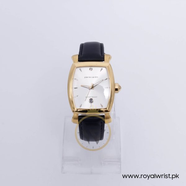 Pierre Cardin Men’s Quartz Dark Brown Leather Strap Silver Dial 36mm Watch PC10028-1/2