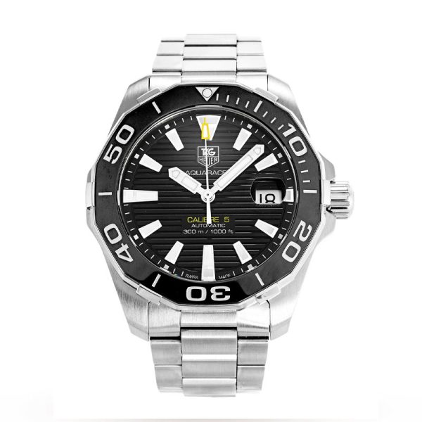 Tag Heuer Men’s Automatic Swiss Made Silver Stainless Steel Black Dial 41mm Watch WAY211A.BA0928