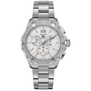 Tag Heuer Aquaracer Men’s Quartz Swiss Made Silver Stainless Steel Grey Dial 43mm Watch CAY1111.BA0927
