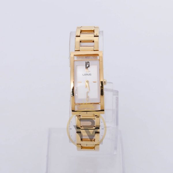 Lorus Women’s Quartz Gold Stainless Steel White Dial 19mm Watch REW06LX9