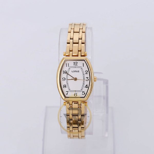Lorus Women’s Quartz Gold Stainless Steel White Dial 23mm Watch RG202MX9