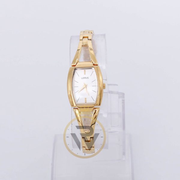 Lorus Women’s Quartz Gold Stainless Steel Silver Dial 20mm Watch RRS36UX9