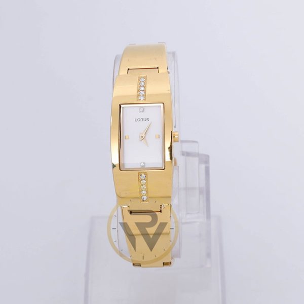 Lorus Women’s Quartz Gold Stainless Steel White Dial 20mm Watch RH796X