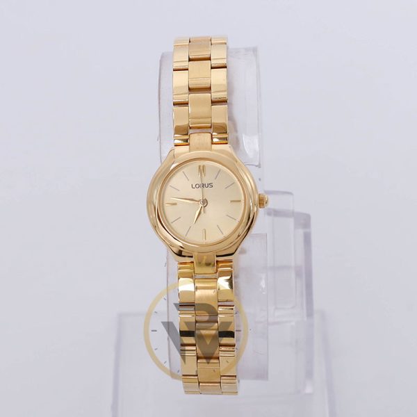 Lorus Women’s Quartz Gold Stainless Steel Gold Dial 23mm Watch RH826X