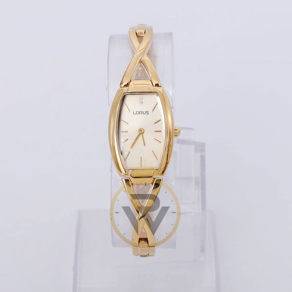 Lorus Women’s Quartz Gold Stainless Steel Champagne Dial 20mm Watch RRW50EX9