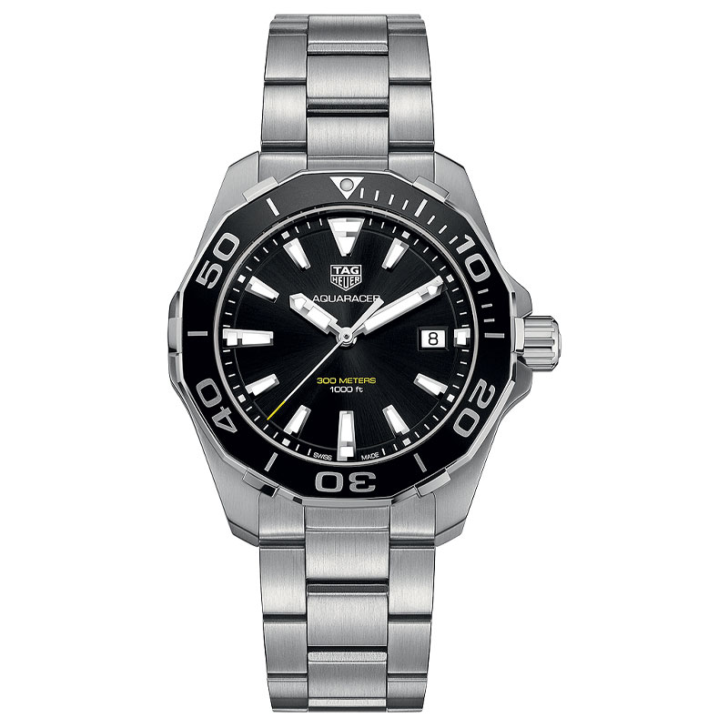 Tag heuer aquaracer automatic hot sale black dial men's watch