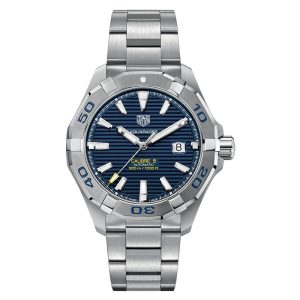 Tag Heuer Aquaracer Men’s Automatic Swiss Made Silver Stainless Steel Blue Dial 43mm Watch WAY2012.BA0927