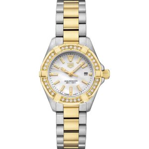 Tag Heuer Aquaracer Women’s Quartz Swiss Made Two-tone Stainless Steel Mother Of Pearl Dial 27mm Watch WBD1421.BB0321