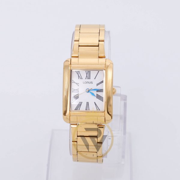Lorus Women’s Quartz Gold Stainless Steel White Dial 26mm Watch RRS80JX9