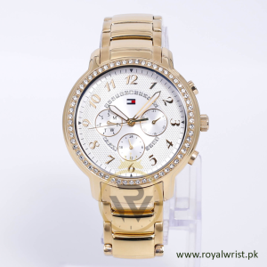 Tommy Hilfiger Women’s Quartz Gold Stainless Steel White Dial 40mm Watch 1781007