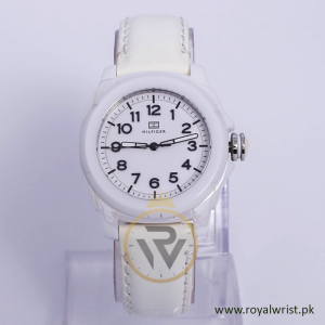 Tommy Hilfiger Women’s Quartz White Leather Strap White Dial 36mm Watch 1781182