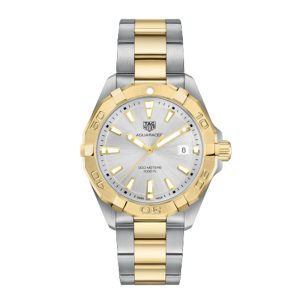 Tag Heuer Aquaracer Men’s Quartz Swiss Made Two-tone Stainless Steel Grey Dial 41mm Watch WBD1120.BB0930