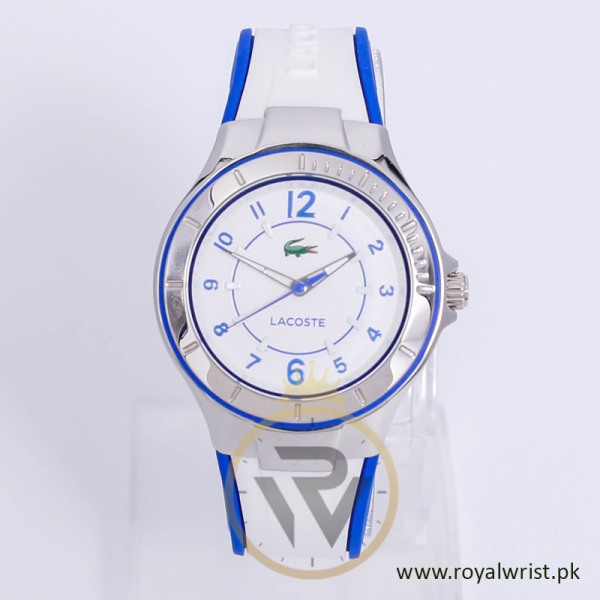 Lacoste Women’s Quartz White & Blue Silicone Strap White Dial 36mm Watch 2000799